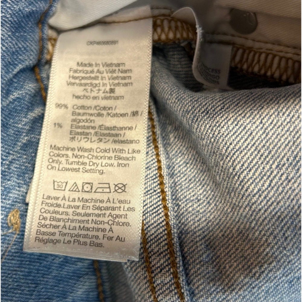 Madewell The Perfect Vintage Jean Distressed Raw Hem Light Blue Size 26 - Picture 9 of 9